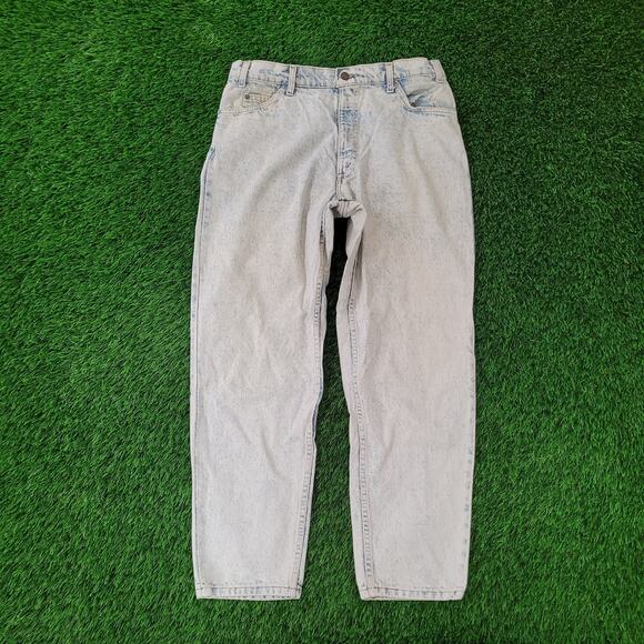 Vintage LEVIS 550 Baggy Jeans 34x30 Light Acid Wash USA - Picture 1 of 16